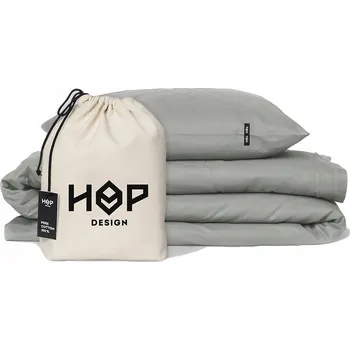 Povlečení Povlečení 100% čistá silná bavlna 240x220 + 2x70x80 tmavě šedá Hop Design