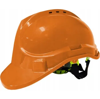 Pracovní přilba OCHRANNÁ PŘILBA ABS HELMA BOZP STAVEBNÍ PRACOVNÍ ORANŽOVÁ 53-62 CM