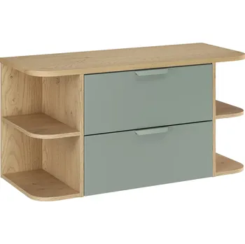 Koupelnový nábytek Comad Koupelnová skříňka pod deskové umyvadlo set Aster Green 100 zelená/dub cremona