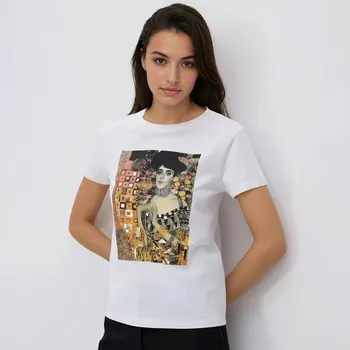 Dámské tričko Reserved - Bavlněné tričko s potiskem - bílá - 872HD-00X - 872HD-00X-S