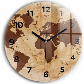 Hodiny Nástěnné hodiny Wallfluent hnědé 60 cm