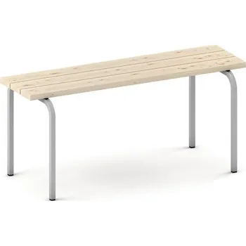 Šatní lavička stohovatelná, sedák z latí, délka 1000 mm, šedé nohy