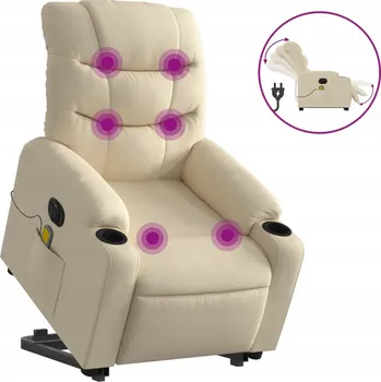 Křeslo Rozkládací křeslo VidaXL bílé