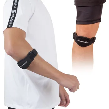 Ortéza na loket a čéšku inSPORTline Elbeam, nastavitelný tlak, šedá