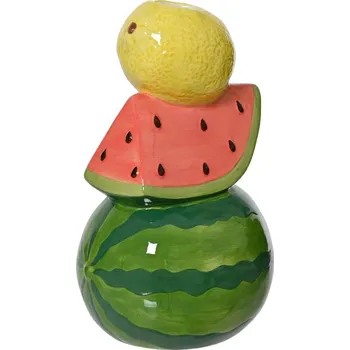 Váza Váza s motivem ovoce, citron a meloun 21 cm