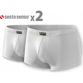 Boxerky Sesto Senso Mini Boxerky pánské BM06 micromodal 2 ks Bílé XXL
