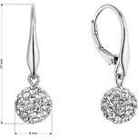 Stříbrné náušnice kuličky se Swarovski krystaly 31326.1 + dárek zdarma