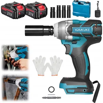 Rázový utahovák AKU bezkartáčový na kola 520Nm 21V