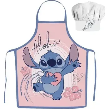 Kuchyňská zástěra Dětská zástěra s kuchařskou čepicí Stitch Aloha