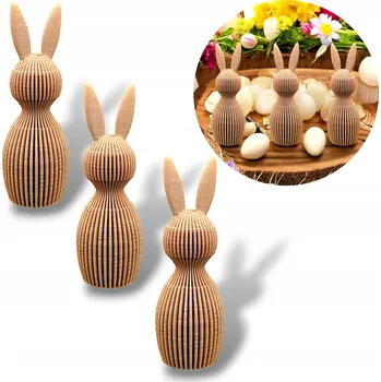 Velikonoční dekorace Velikonoční Zajíc Zajíček Velikonoční Moderní Velikonoční Dekorace 3 ks
