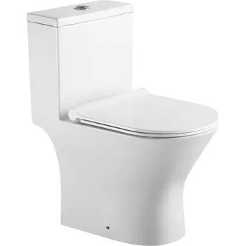 WC kombi White Line s nádržkou a sedátkem bílé