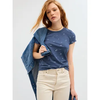 GAP Dámské Vzorované tričko GAP Modrá XXS (2895060)