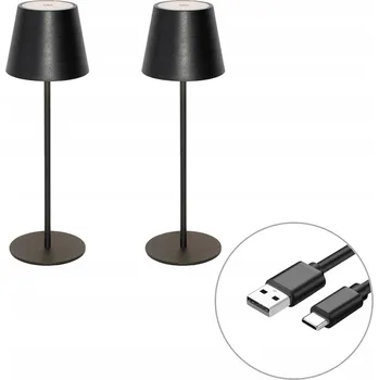 Lampička Stolní lampa QAZQA Murdock černá 2,8 W