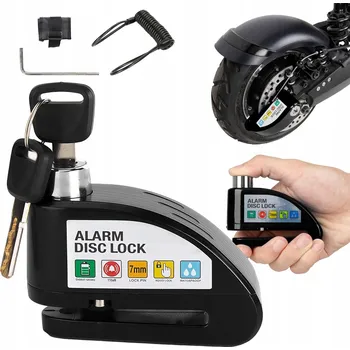 Motozámek Zámek kotoučové brzdy s alarmem DiscLock Hlasitý Silný Skútr Motocykl Kolo