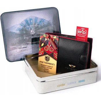Peněženka Peterson malá pánská peněženka z přírodní kůže s RFID