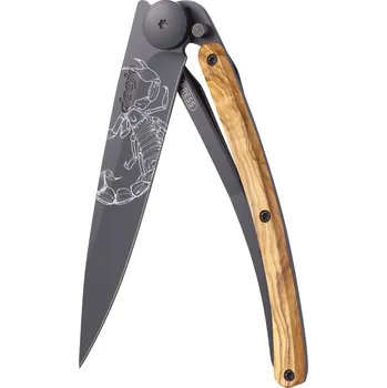 Sport Kapesní nůž Deejo 1GB184 Tattoo Black 37g olive wood Scorpio