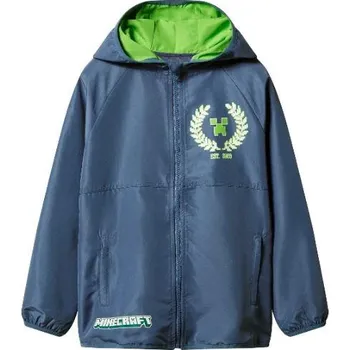 Chlapecká bunda fashion UK Dětská šusťáková bunda Minecraft - Černá/Modrá Barva: Černá, Velikost: 134-140