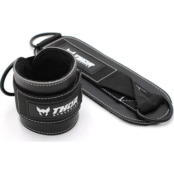 Chránič těla a ramene THOR ATHLETICS Thor Ankle Straps – Plné Polstrování & Extra Široké Kickbacks/Side Raises – Čern BÍLÁ|ČERNÁ