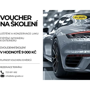 Auto-moto Koch Chemie Dárkový Voucher v hodnotě 9000,- Kč na dvoudenní školení na oba bloky Leštění + Čištění interiéru a exteriéru