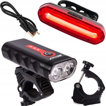 Cyklosvítilna SVĚTLO NA KOLO PŘEDNÍ ZADNÍ AKUMULÁTOROVÉ USB LED 360°