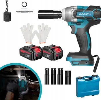 Rázový utahovák AKU bezkartáčový na kola 520Nm 21V