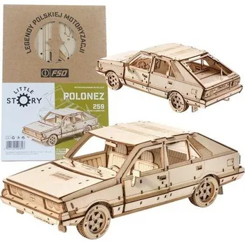 Puzzle Little Story Dřevěné Puzzle Model 3D - Auto FSO Polonez 1500 Borewicz