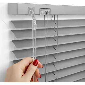 Žaluzie Hliníková žaluzie 25 mm STŘÍBRNÁ horizontální hotová na míru 65x130 cm