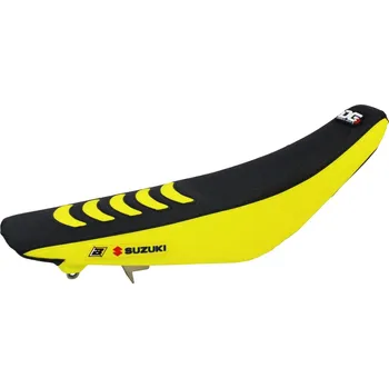 Moto sedlo BLACKBIRD POTAH SEDADLA / SUZUKI RM 125/250 '01-'23 DOUBLE GRIP 3 BARVY ČERNÁ ŽLUTÁ