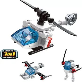 ostatní stavebnice Qman Trans Collector 3in1 2104-8 Vrtulník Aid 3v1