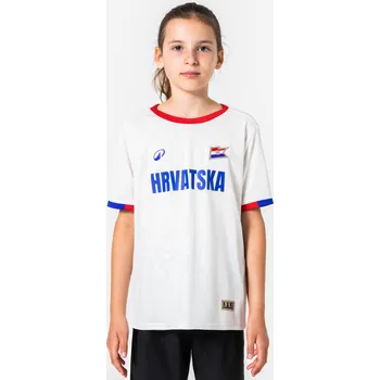 Fotbal KIPSTA Dětský fotbalový dres pro fanoušky Chorvatska 14 LET BÍLÁ|MODRÁ|ČERVENÁ