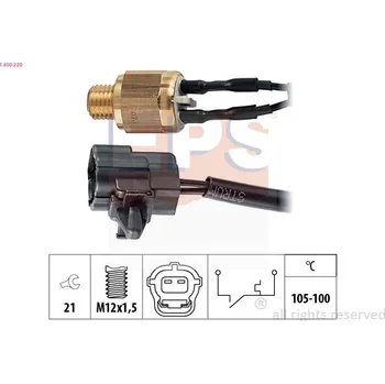 Klimatizace automobilu Teplotní spínač, větrák chladiče EPS 1.850.220