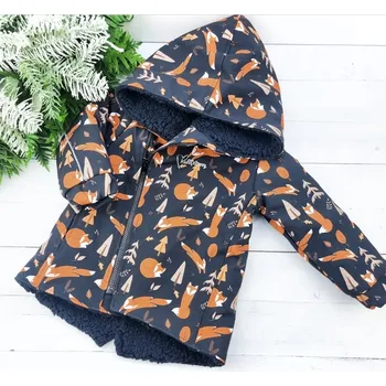 Kulišárny Zimní funkční bunda/křivák s beránkem FOX black VELIKOST: 92