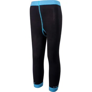 Chlapecké kalhoty Trepon Dětské bambusové legíny UNUO černé s tyrkysovou (Bamboo leggings) Velikost ponožky, punčocháče, legíny EU: 98/104