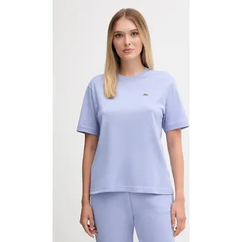 Pánská móda Bavlněné tričko Lacoste TF7215 modrá 50X, vel. 40