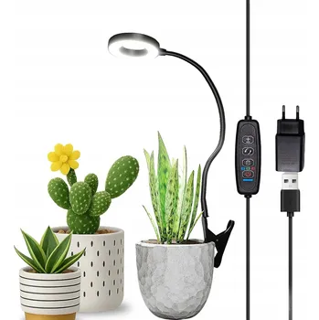 Osvětlení pro růst rostliny LED LAMPA PRO ROSTLINY S KLIPSEM, PANEL, ČASOVAČ, PLNÉ SPEKTRUM PRO PĚSTOVÁNÍ