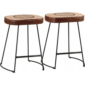 Barová židle Barová Židle VidaXL , odstíny hnědé, 53 cm, umělá kůže