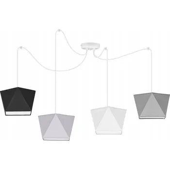 ZÁVĚSNÉ STROPNÍ SVÍTIDLO LUSTR LOFT STÍNIDLO PAVOUK ČERNÁ ŠEDÁ BÍLÁ