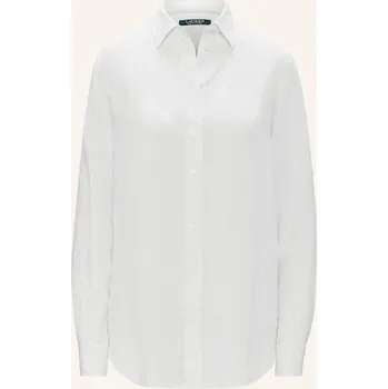 Dámská halenka Lauren Ralph Lauren Dámská Lněná Košilová Halenka, bílá, 38