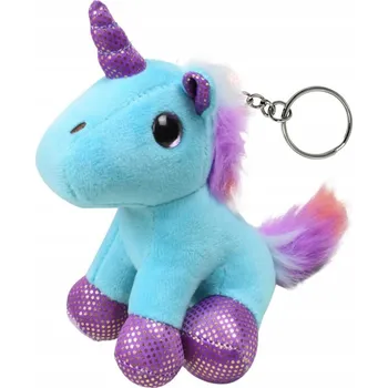 PLYŠOVÝ JEDNOROŽEC PŘÍVĚSEK NA KLÍČE 12 CM – S KOVOVÝM KROUŽKEM K PŘIPNUTÍ
