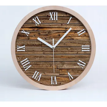 Hodiny Dřevěné nástěnné hodiny dřevo stěna průměr 25 cm