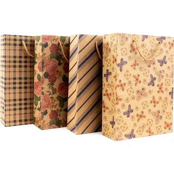 Dárková taška FANDY Dárková papírová taška Craft velká 5 Ornament mix