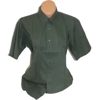 Pánská košile Košile pánská Woody krátký rukáv - tmavě zelená Velikost: 47