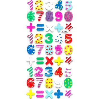 samolepka FANDY Samolepky pěnové glitterové 22 čísla