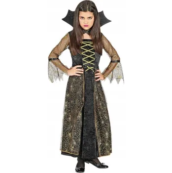 Karnevalový kostým Kostým Čarodějky Převlek čarodějky Pavučiny pro dívku na Halloween 128