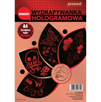 Obraz Hologramová vyškrabávačka Penword A4 10 listů červená