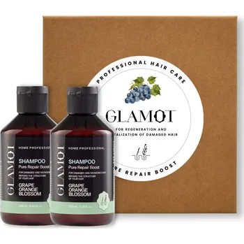 Kosmetická sada Glamot Pure Repair Boost Shampoo Set sada šamponů pro poškozené vlasy