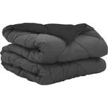Letní Přikrývka Černá a antracit 220 x 140 cm Mikrovlákno