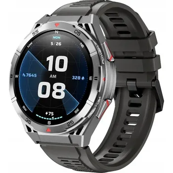 Hodinky Rubicon CHYTRÉ HODINKY RNCF41-SREBRNÝ-ČERNÝ SILIKON