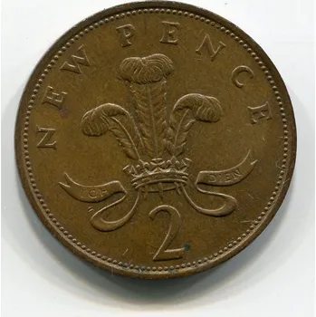 VELKÁ BRITÁNIE. 2 pence 1975.