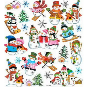 samolepka DP CRAFT Samolepky papírové DPNK-023 sněhuláci